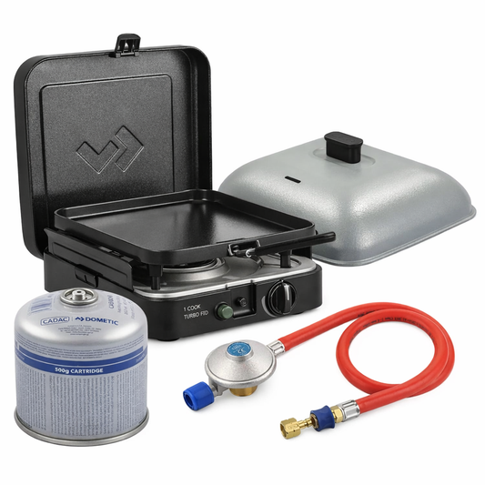 Cadac 1 Cook Turbo FFD QR Dome & Gas Supply Bundle
