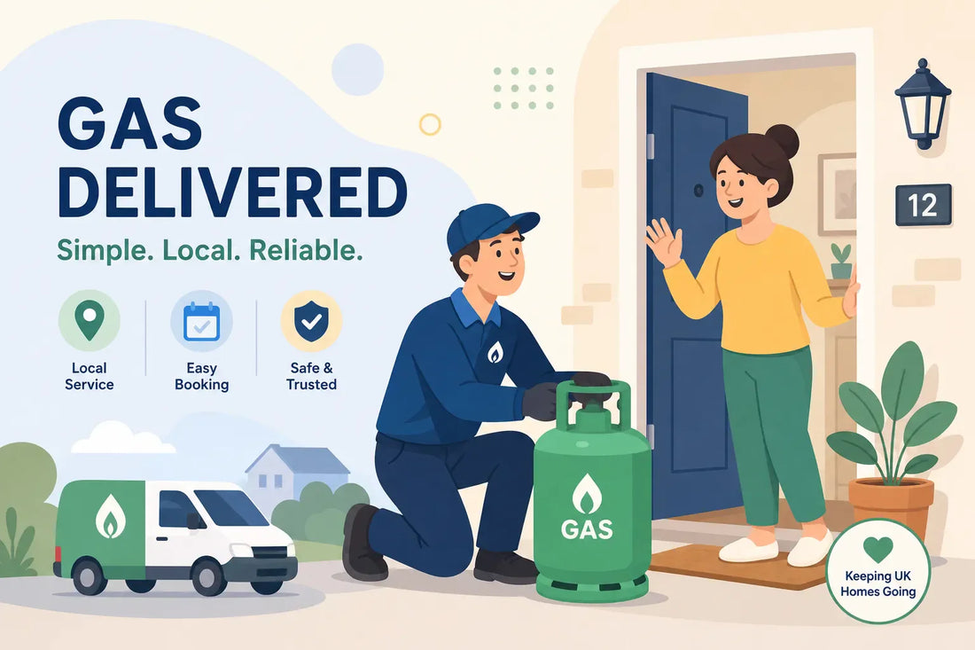 Local bottled Lpg gas cylinder delivery explained.