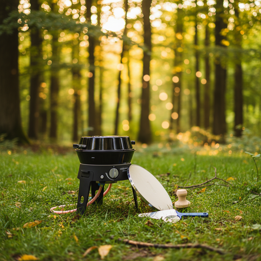 Portable stove with accessories