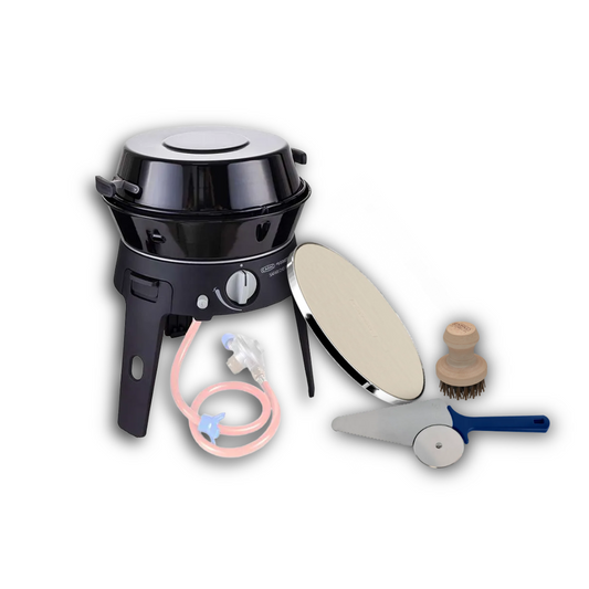 Portable stove with accessories on a white background
