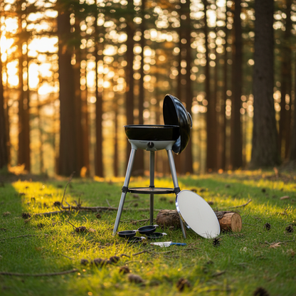 Barbecue grill set with accessories