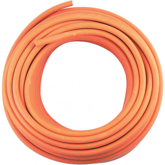 Coiled orange gas hose