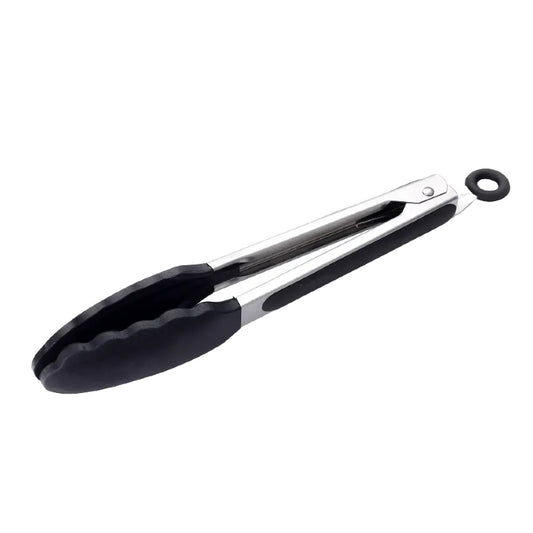 Black and silver tongs