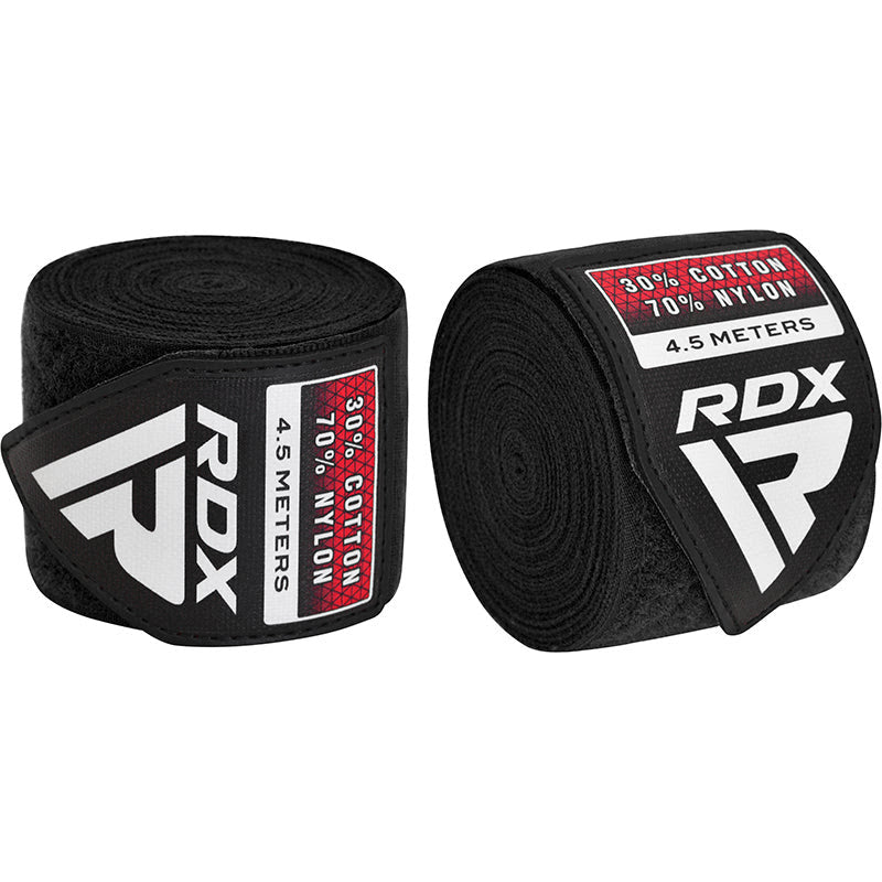 RDX WX Professional Boxing Hand Wraps - Black